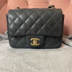 Chanel Black Quilted Crossbody Bag with Gold Accents